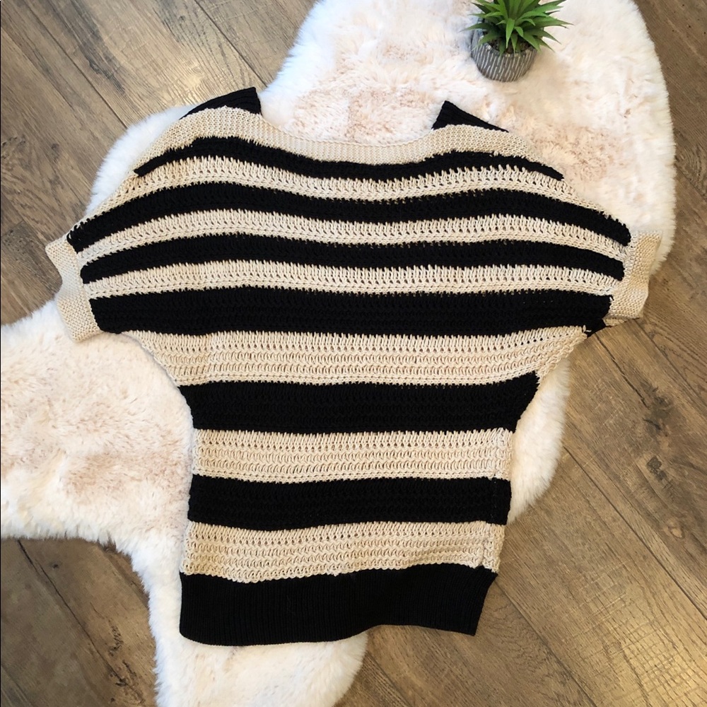 LOFT • Striped Knitted Top